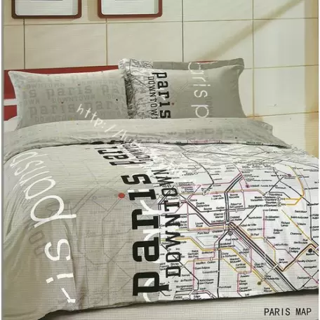 Комплект постельного белья  Le vele №005 Paris Map