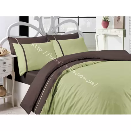 Комплект постельного белья First choice First choice Yesil kahve s-088 Евро