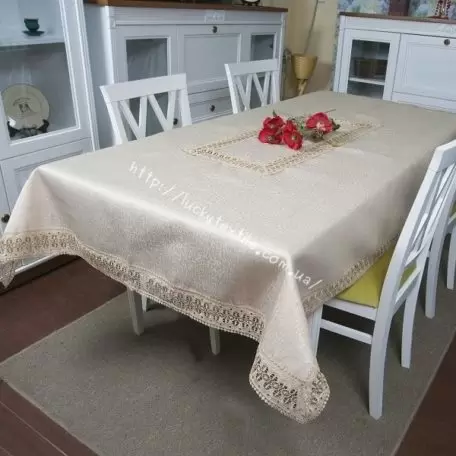 Скатерть атласная № 1058 гипюр 150 x 220 cm Скатерть атласная № 1058 гипюр 150 x 220 cm