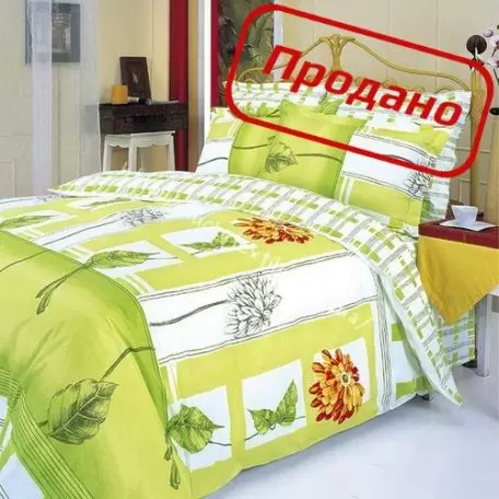 Комплект постельного белья «Колорит» Premium «Гербера оранженвая» №601