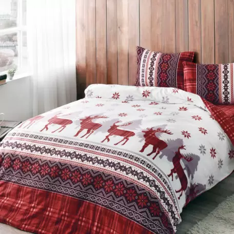 Комплект постельного белья ТАС flannel “Snow White” евро
