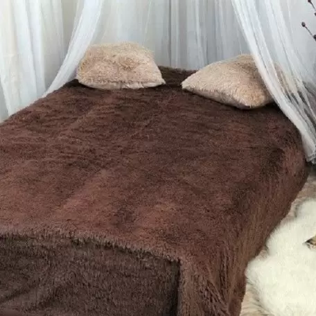 Покрывало “Длинный ворс” коричневый