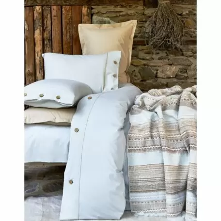 Комплект постельного белья Karaca Home “Woodley” Mavi + пике