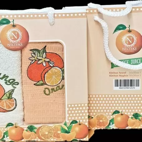 Набор вафельных махровых кухонных полотенец № 57 (2 шт.) 30×50