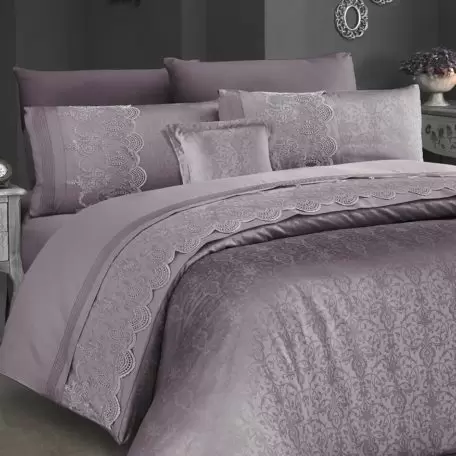 Комплект постельного белья First Choice V.I.P Moonlight Satin “Hillary Leylak” Комплект постельного белья First Choice V.I.P Moonlight Satin “Hillary Leylak”