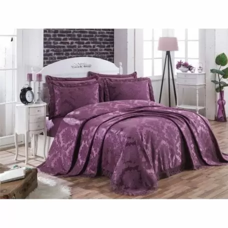 Покрывало Gardine’s Home Diana purple с 2 наволочками