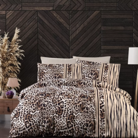 Комплект постельного белья FirstChoice Satin “Leopard Brown”