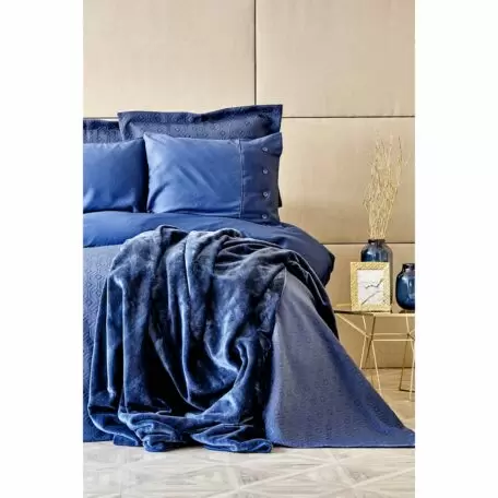 Комплект постельного белья Karaca Home “Infinity lacivert” + пике Комплект постельного белья Karaca Home “Infinity lacivert” + пике