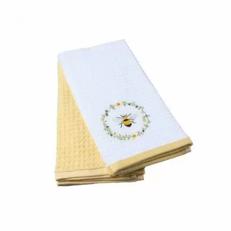 Набор вафельных кухонных полотенец TAC Daisy Bee 40x60cm (2 шт.) Набор вафельных кухонных полотенец TAC Daisy Bee 40x60cm (2 шт.)