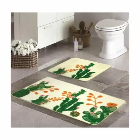 Набор ковриков для ванной комнаты Tac Cactus 60*100 см 50*60 см Набор ковриков для ванной комнаты Tac Cactus 60*100 см 50*60 см