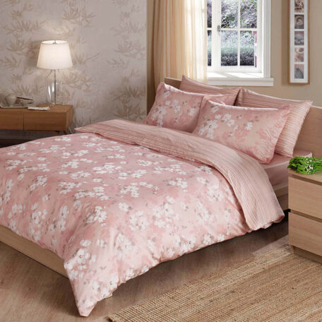 Комплект постельного белья ТАС “Shadow” pembe SATEN DELUXE