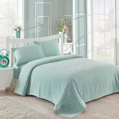 Махровое покрывало/простынь TAC Dama Mint  200×220 см