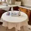 Скатерть льняная GU02 Гуси круг 125 см - Фото 4