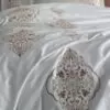 Комплект постельного белья Dantela Vita “Embroidered Ottoman kahve-krem” - Фото 2