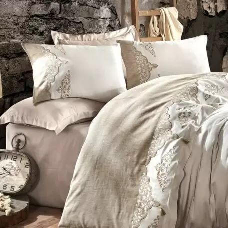 Комплект постельного белья Dantela Vita “Embroideried&Fringed Ceren “