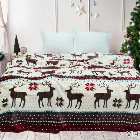 Плед Флисовый Deer new year V3