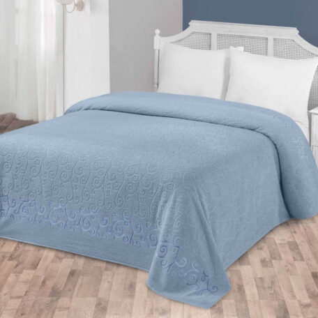 Махровая простынь TM Zeron 200×220 см (Голубой)