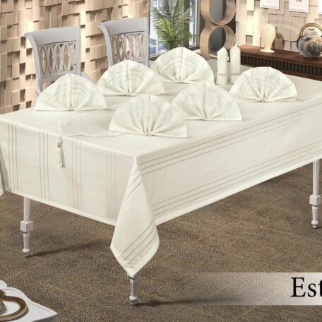 Скатерть Ester Lacivert 160 х 220 cm + 8 салфеток Скатерть Ester Lacivert 160 х 220 cm + 8 салфеток