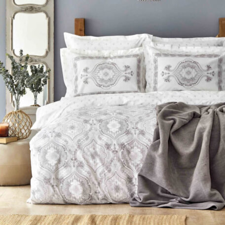 Постельное белье Karaca Home с пледом “Arlen gri”
