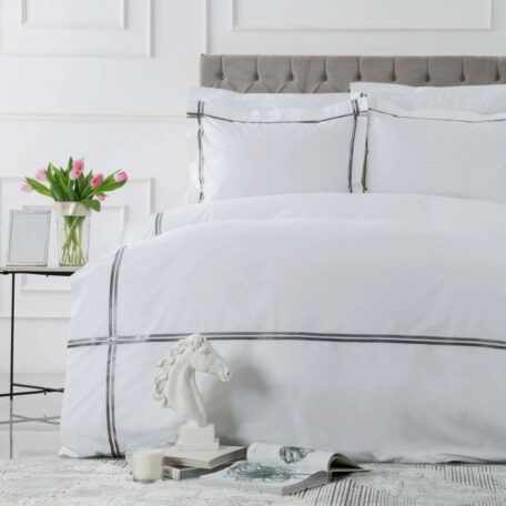 Комплект постельного белья Karaca Home “White Colletion Valse gri” Комплект постельного белья Karaca Home “White Colletion Valse gri”