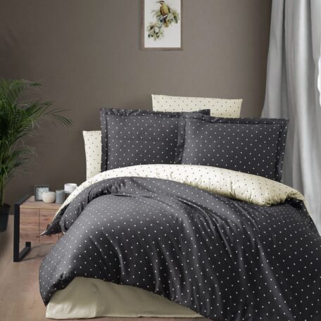 Комплект постельного белья FirstChoice Satin “Point Anthracite”