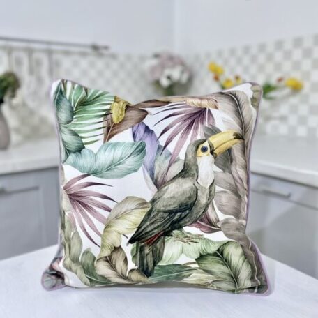 Декоративная наволочка плюшевая двухсторонняя “GREENWICH BIRDS”